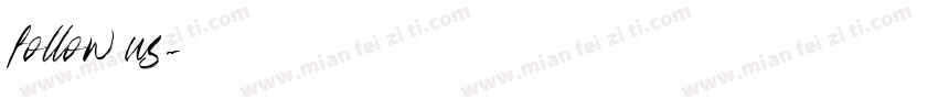 follow us字体转换
